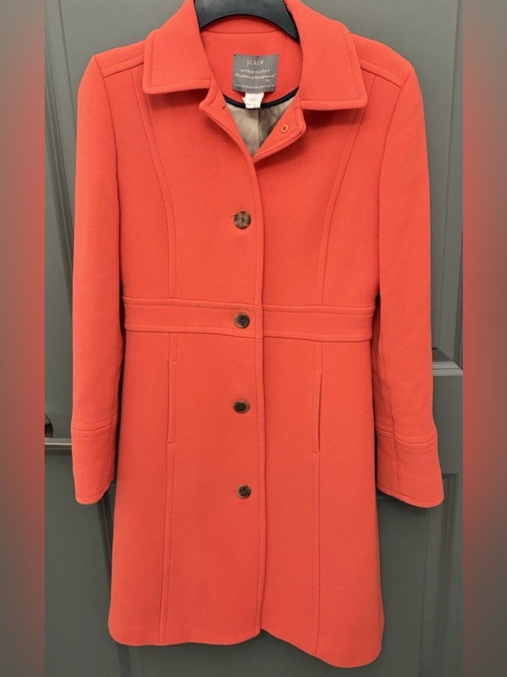 J. Crew  Lady day coat in Italian double-cloth wool Thinsulate Red Orange 2